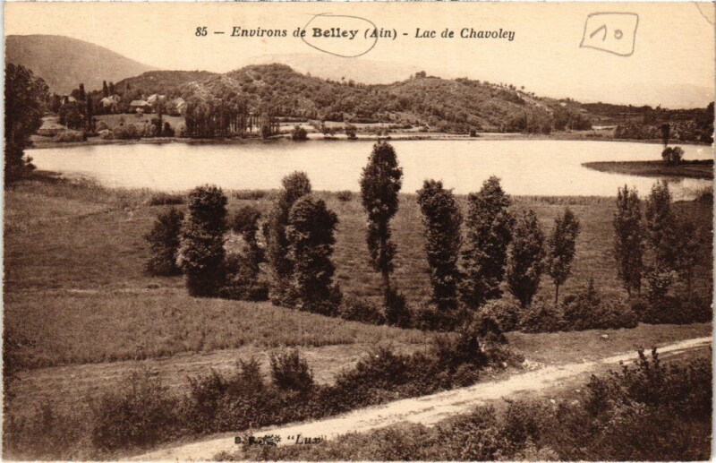Carte postale ancienne Env. de Belley Lac de Chavoley à Belley