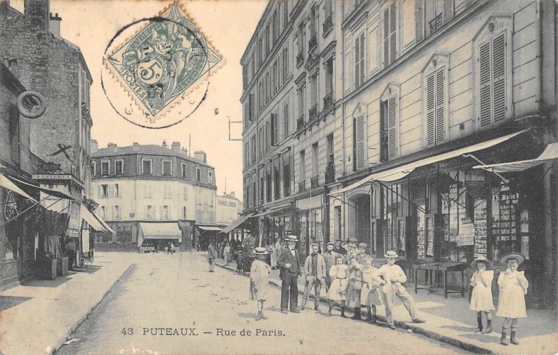 Carte postale ancienne 91 Puteaux - Rue De Paris à Puteaux