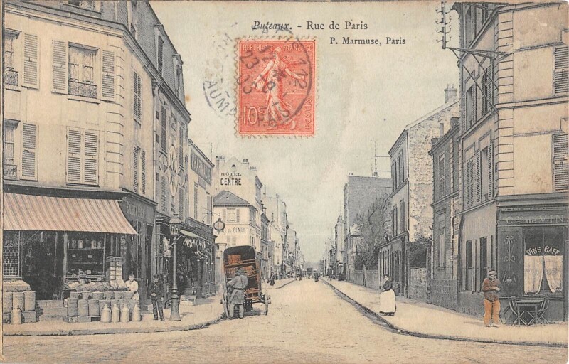 Carte postale ancienne Puteaux - La Rue De Paris à Puteaux