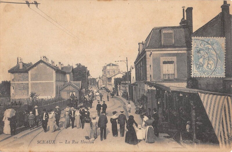 Carte postale ancienne Sceaux - La Rue Houdan à Sceaux