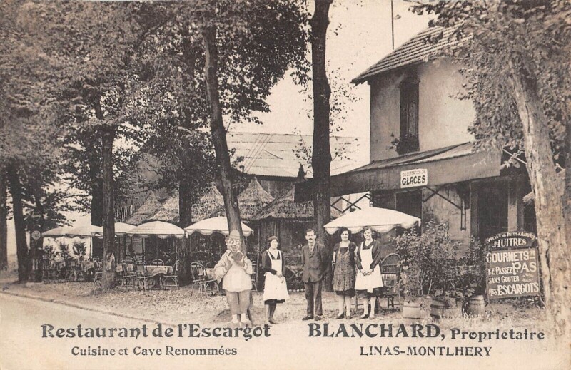 Carte postale ancienne Linas - Montlhery - Restaurant De L'Escargot à Linas