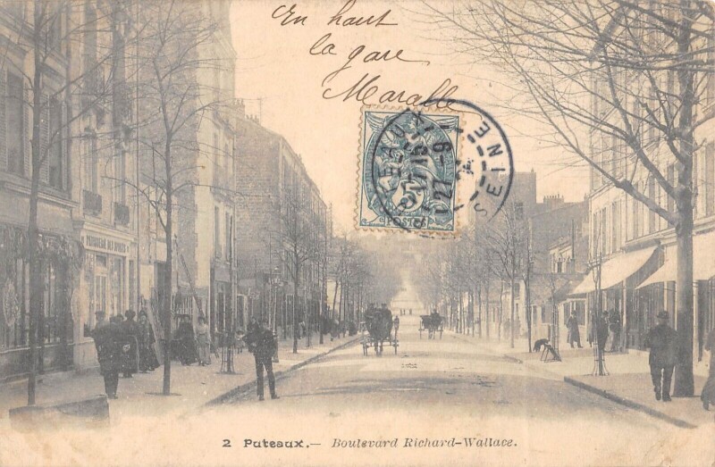 Carte postale ancienne Puteaux - Boulevard Richard Wallace à Puteaux