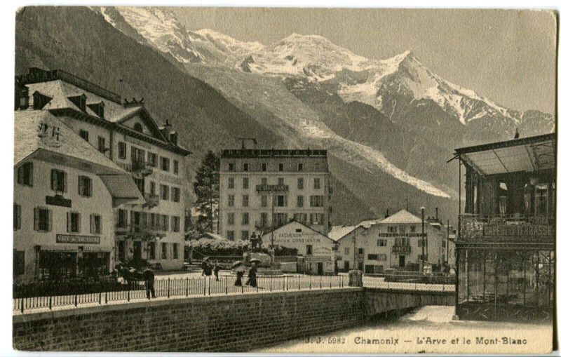 Carte postale ancienne Haute-Savoie Chamonix L'Arve et le Mont-Blanc