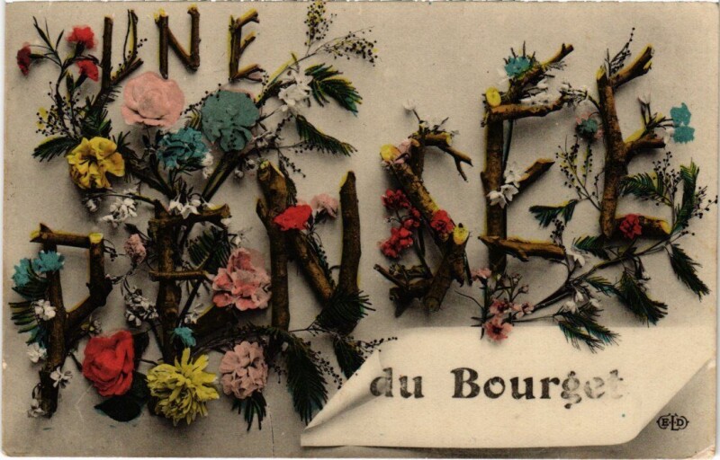 Carte postale ancienne Le Bourget souvenir au Bourget