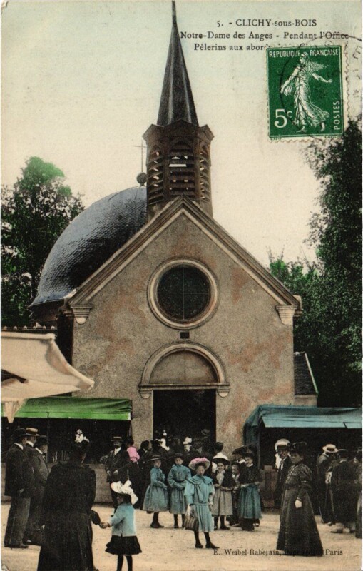 Carte postale ancienne Clichy Notre Dame des Anges