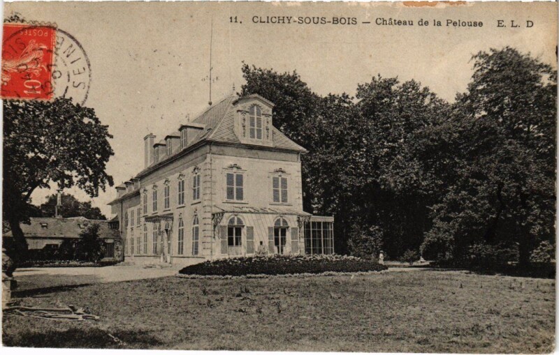 Carte postale ancienne Clichy Chateau de la Pelouse