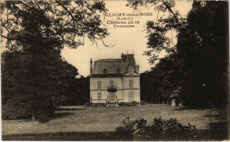 Carte postale ancienne Clichy Chateau de la Terrasse