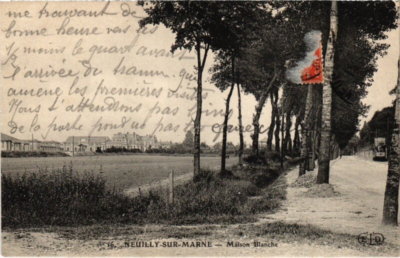 Carte postale ancienne Neuilly s Marne Maison Blanche