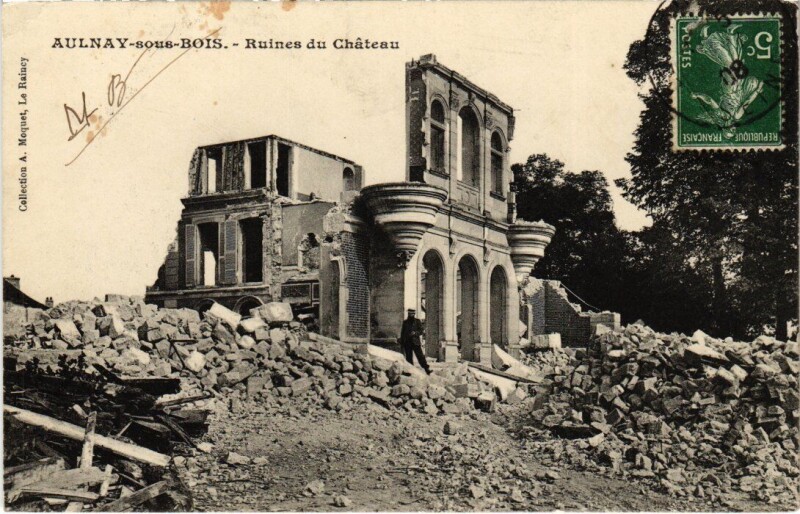 Carte postale ancienne Aulnay Ruines du Chateau