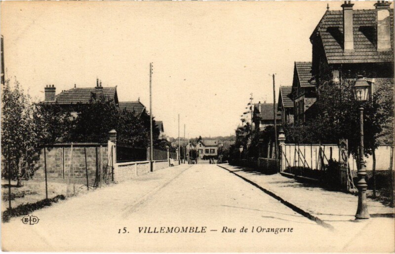 Carte postale ancienne Villemomble Rue de l'Orangerie à Villemomble