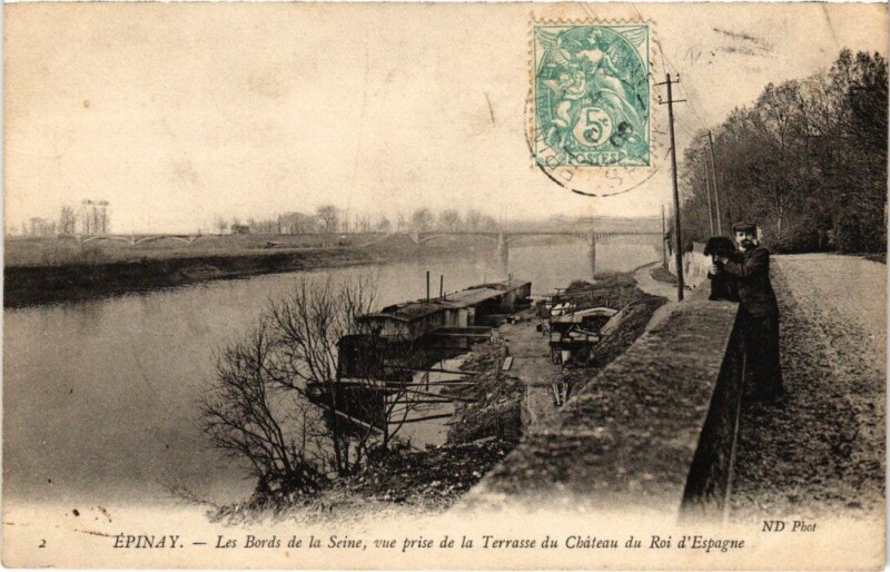 Carte postale ancienne Epinay Les Bords de la Seine