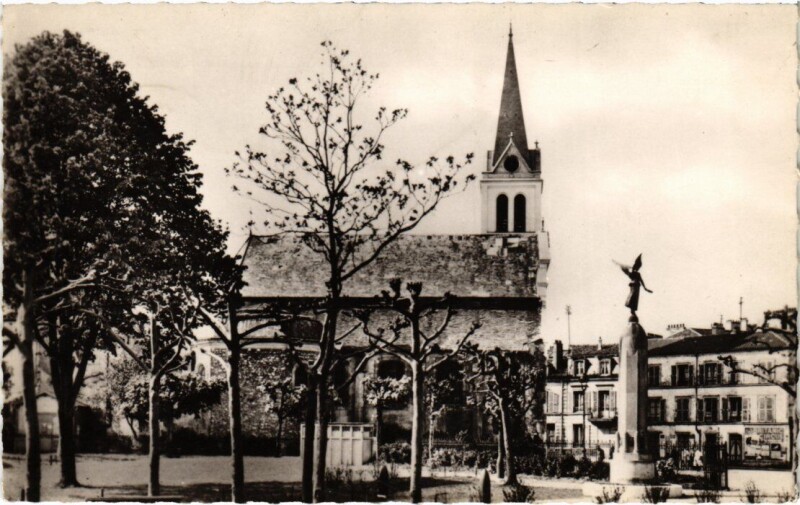 Carte postale ancienne Epinay Le Square et l'Eglise