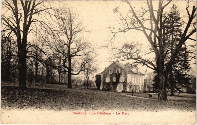 Carte postale ancienne Coubron Le Chateau Le Parc à Coubron