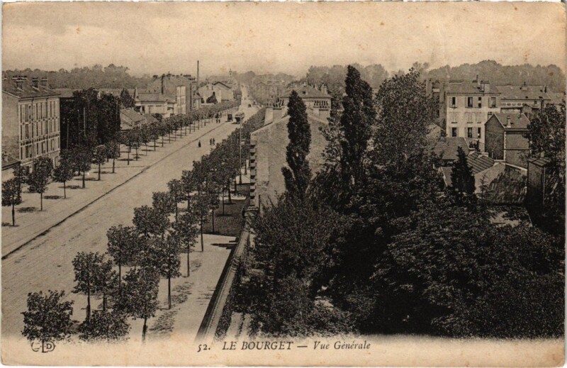 Carte postale ancienne Le Bourget vue generale au Bourget