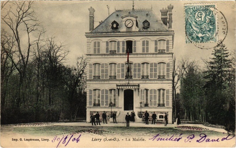 Carte postale ancienne Livry Gargan La Mairie à Livry-Gargan