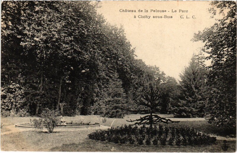 Carte postale ancienne Clichy Chateau de la Pelouse Le Parc