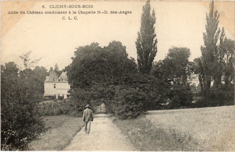 Carte postale ancienne Clichy Allee du Chateau