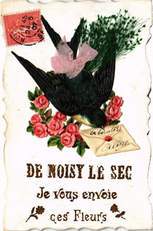 Carte postale ancienne Noisy le Sec souvenir à Noisy-le-Sec