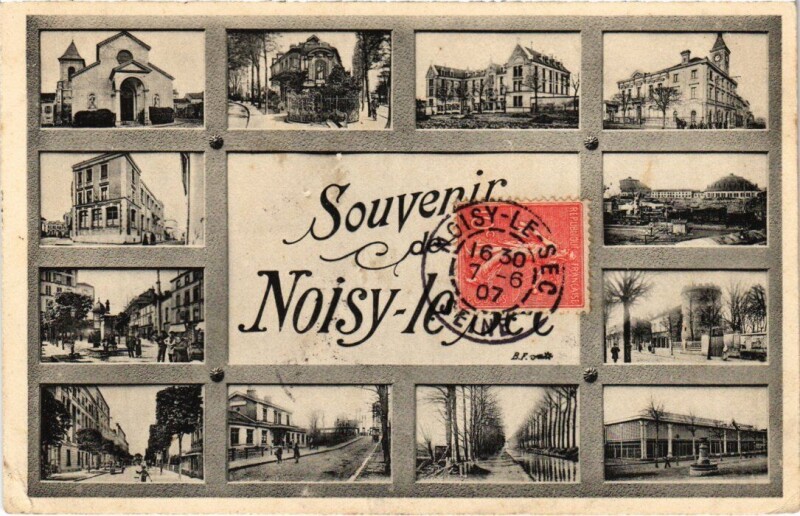 Carte postale ancienne Noisy le Sec souvenir à Noisy-le-Sec