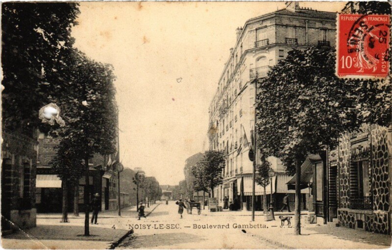 Carte postale ancienne Noisy le Sec Boulevard Gambetta à Noisy-le-Sec