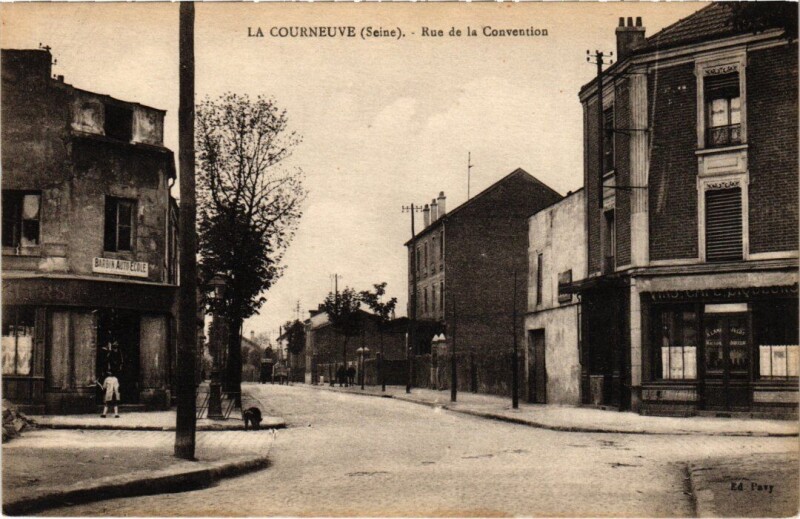 Carte postale ancienne La Courneuve Rue de la Convention à La Courneuve