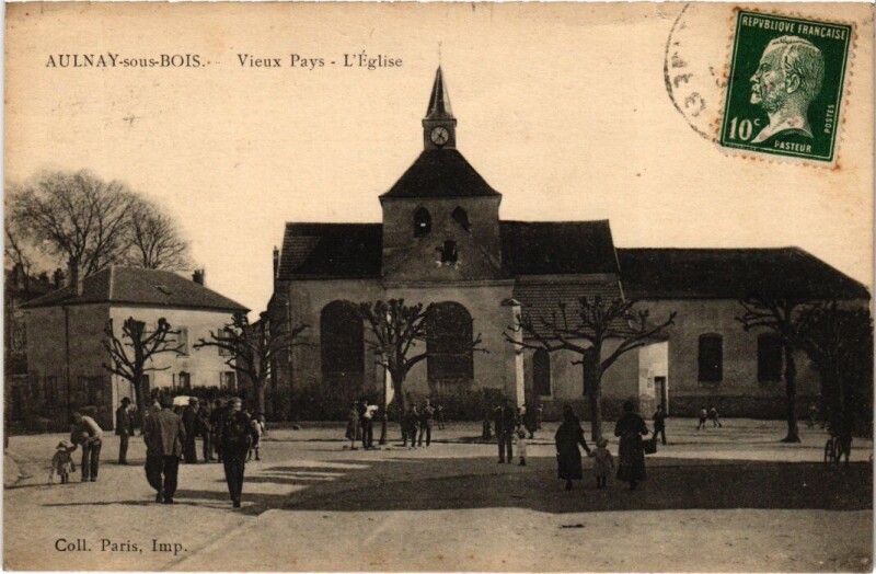 Carte postale ancienne Aulnay Eglise