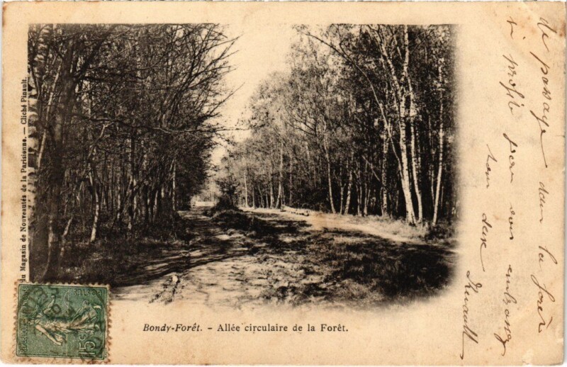 Carte postale ancienne Bondy Allee circulaire de la Foret à Bondy