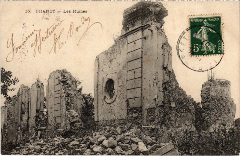 Carte postale ancienne Drancy Les Ruines à Drancy