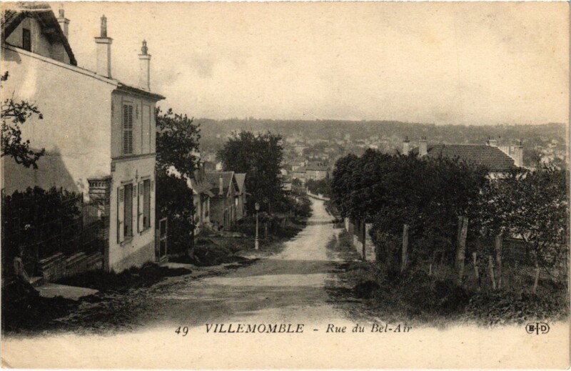 Carte postale ancienne Villemomble Rue du Bel Air à Villemomble