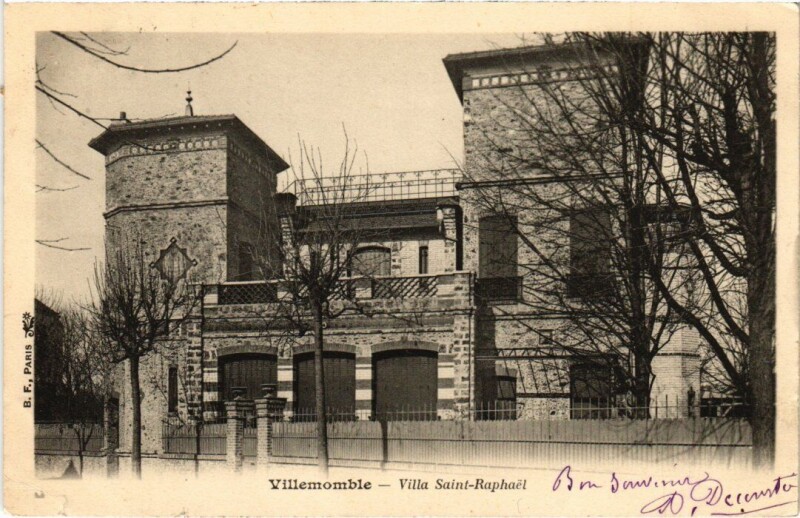 Carte postale ancienne Villemomble Villa Saint-Raphael à Villemomble