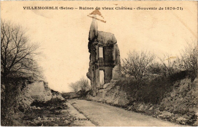 Carte postale ancienne Villemomble Ruines du Chateau à Villemomble