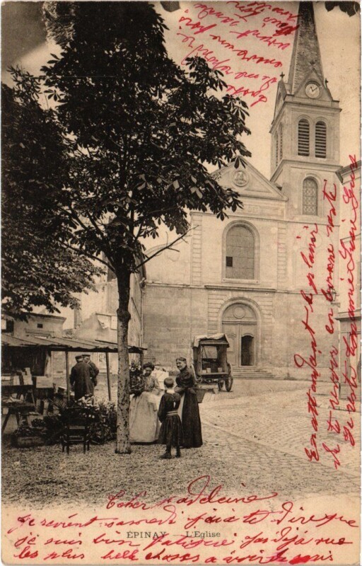 Carte postale ancienne Epinay Eglise