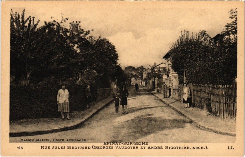 Carte postale ancienne Epinay Rue Jules Siegfried
