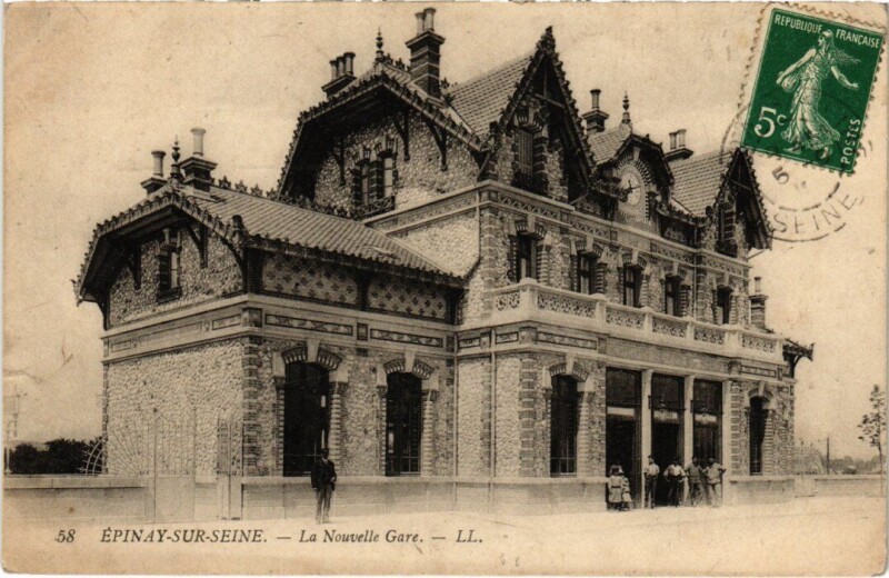 Carte postale ancienne Epinay La nouvelle Gare