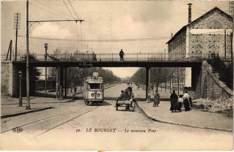 Carte postale ancienne Le Bourget Le nouveau Pont au Bourget