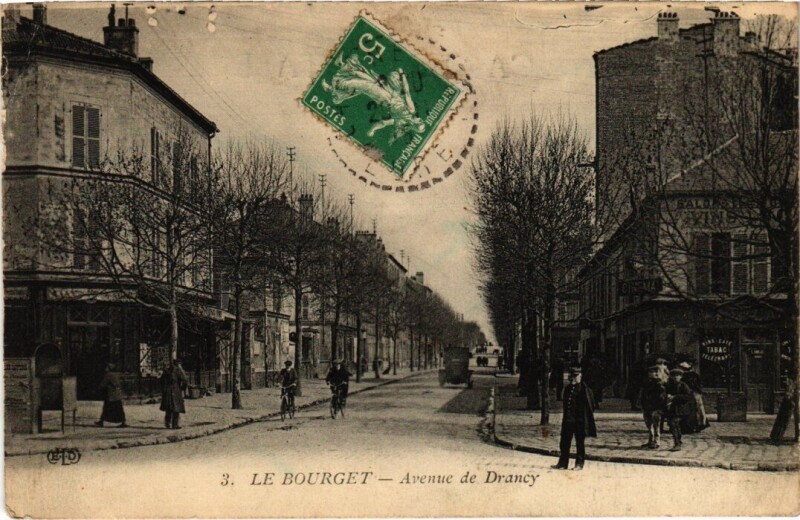 Carte postale ancienne Le Bourget Avenue de Drancy au Bourget