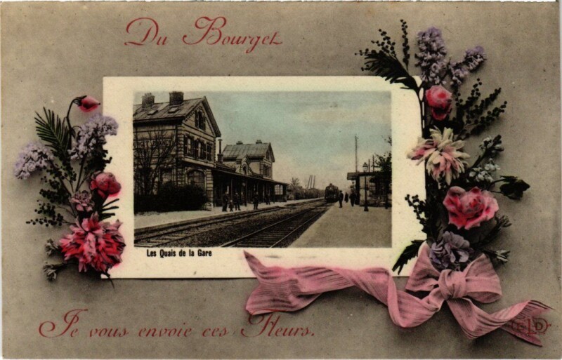 Carte postale ancienne Le Bourget souvenir au Bourget