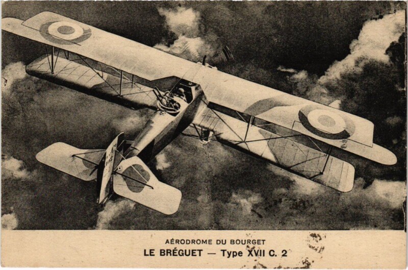 Carte postale ancienne Aerodrome du Le Bourget Type Xvii C. 2 au Bourget