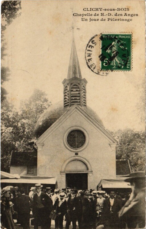 Carte postale ancienne Clichy Chapelle de Notre Dame des Anges