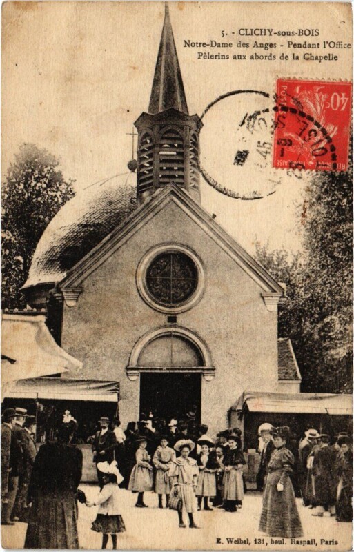 Carte postale ancienne Clichy Notre Dame des Anges