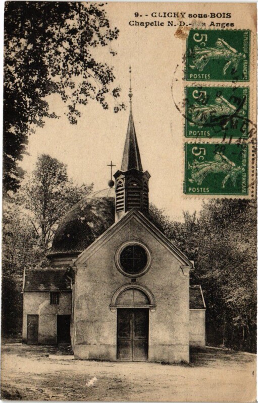Carte postale ancienne Clichy Chapelle de Notre Dame des Anges