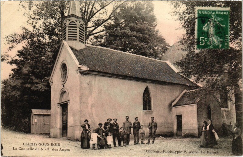 Carte postale ancienne Clichy Notre Dame des Anges La Chapelle
