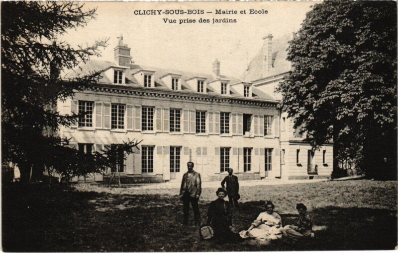 Carte postale ancienne Clichy Mairie et Ecole