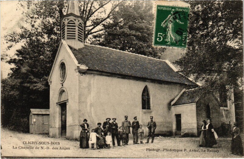 Carte postale ancienne Clichy Notre Dame des Anges La Chapelle
