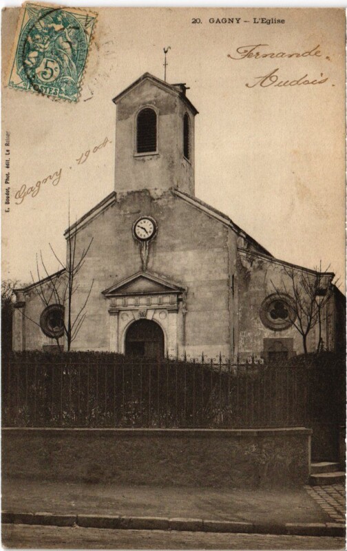 Carte postale ancienne Gagny Eglise à Gagny