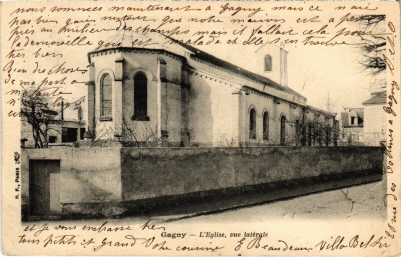 Carte postale ancienne Gagny Eglise à Gagny