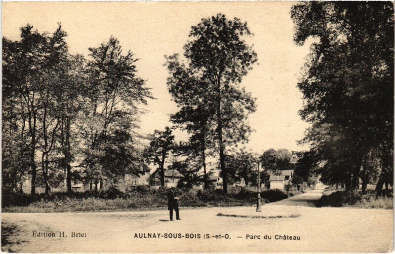 Carte postale ancienne Aulnay Parc du Chateau