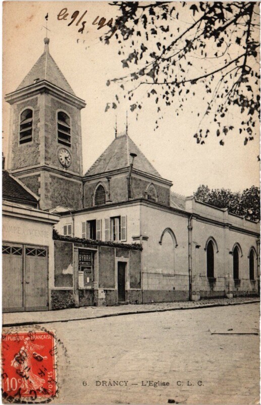 Carte postale ancienne Drancy Eglise à Drancy