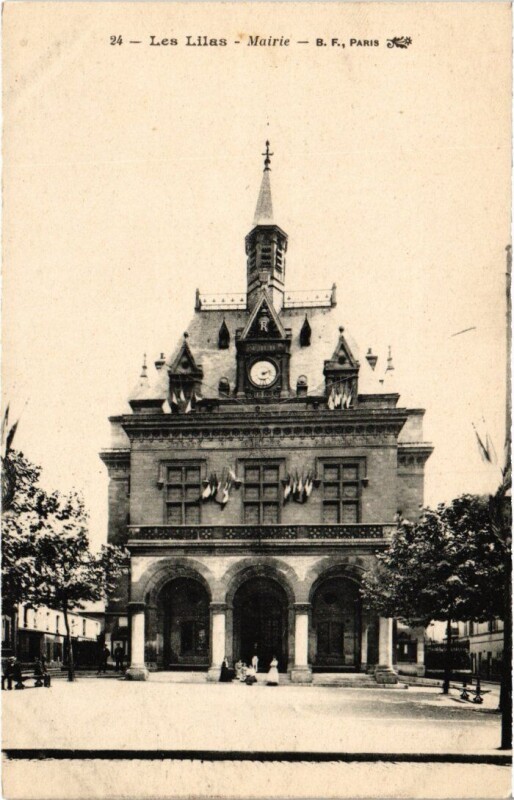 Carte postale ancienne Les Lilas La Mairie aux Lilas