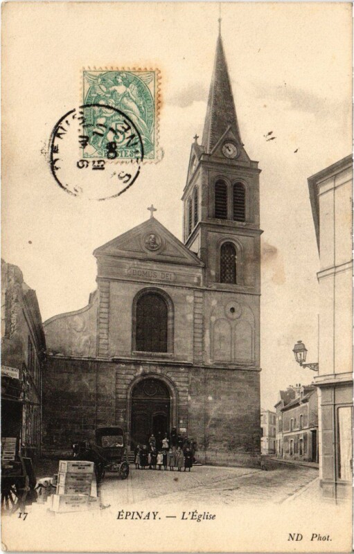 Carte postale ancienne Epinay Eglise
